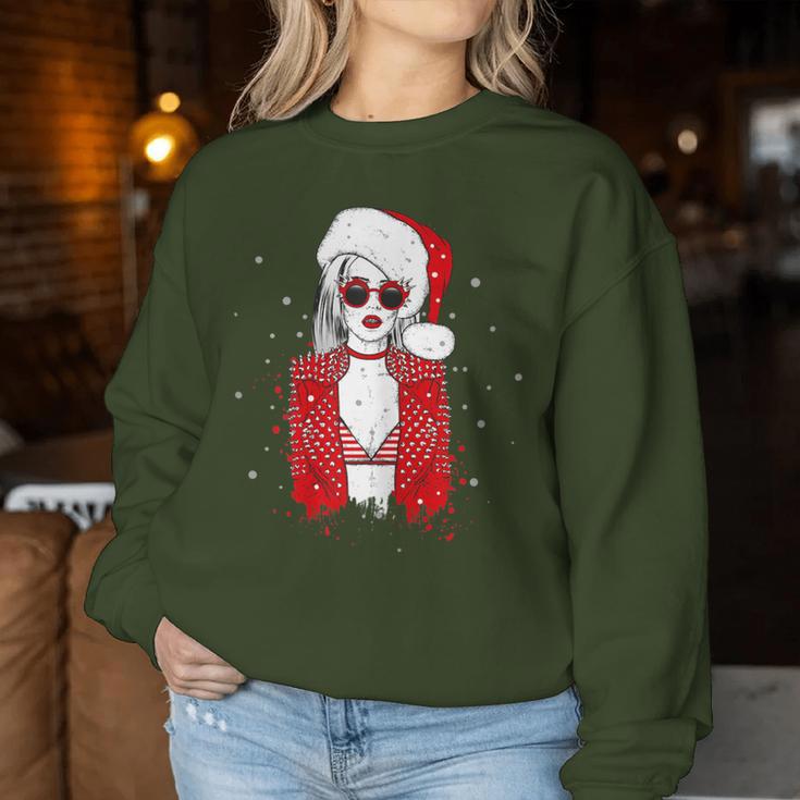 Women's Cool Trend Christmas Woman Christmas Hat Women's Christmas Sweatshirt Frauen Lustige Geschenke