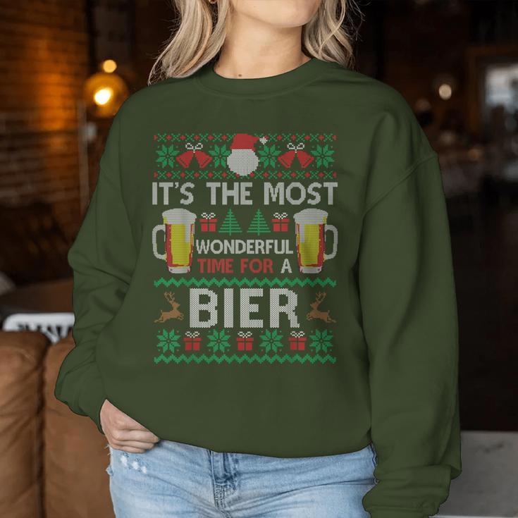 Most Wonderful Time For A Beer Ugly Christmas Sweater Sweatshirt Frauen Lustige Geschenke