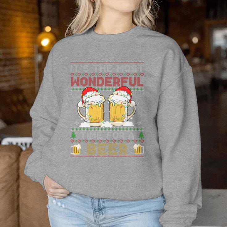 It's The Most Wonderful Time For A Beer Christmas Sweater Sweatshirt Frauen Lustige Geschenke