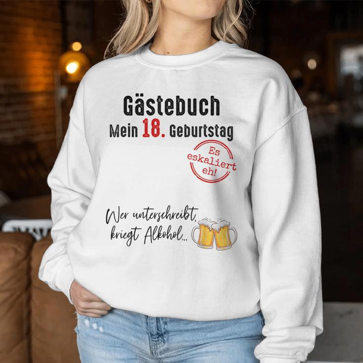 18Th Birthday Boy Girl 18 Years Guest Book Sweatshirt Frauen Lustige Geschenke