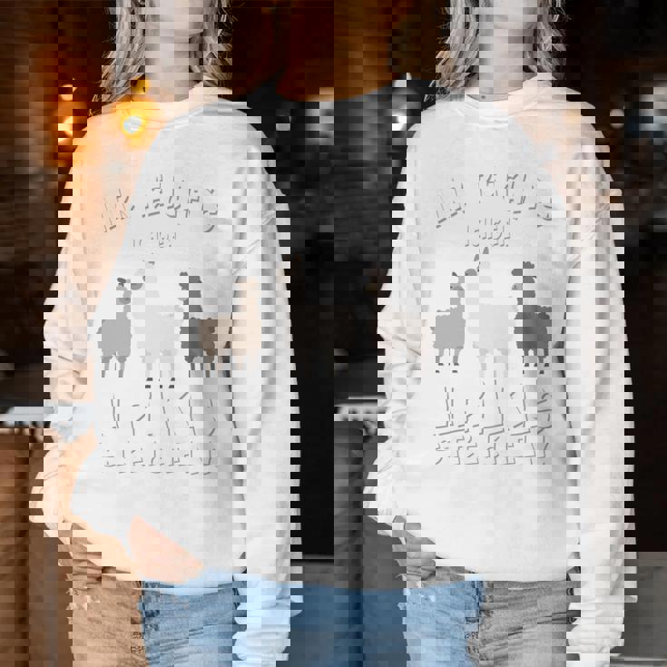 Alpaca And Llamas Mir Reichts Ich Geh Alpacas Stroke Sweatshirt Frauen Lustige Geschenke