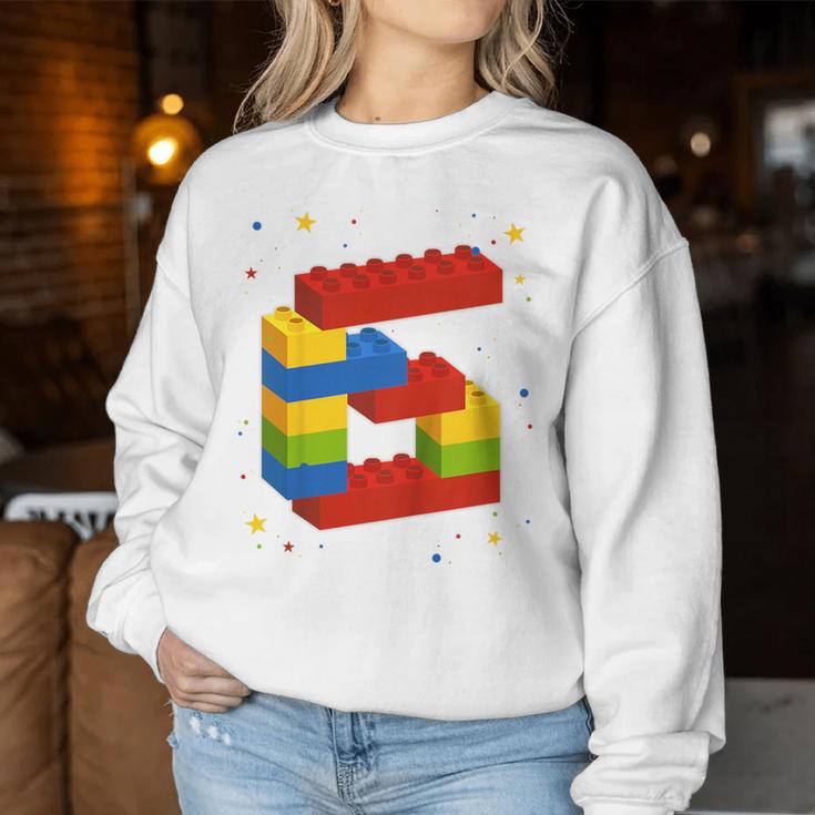 Children's Building Blocks Birthday Boy Girl 6 Years Old Bricks Sweatshirt Frauen Lustige Geschenke