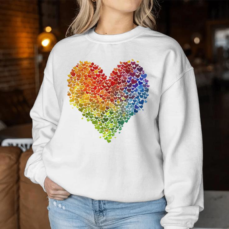 Csd Parade Rainbow Lgbt Heart Lgbtq Flowers Pride Love Sweatshirt Frauen Lustige Geschenke