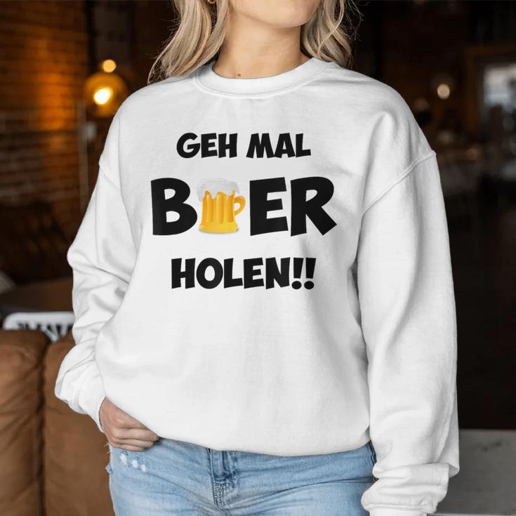 Go Get Some Beer Gmbh Sweatshirt Frauen Lustige Geschenke