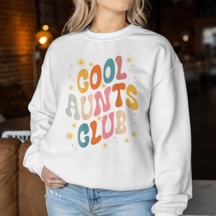 Groovy Retro Hippie 60S 70S Back Print Cool Aunts Club Sweatshirt Frauen Lustige Geschenke