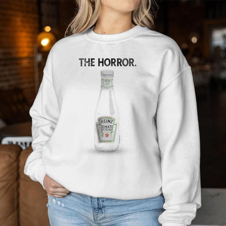 Heinz Tomato Ketchup The Horror Empty Bottle Distressed Sweatshirt Frauen Lustige Geschenke