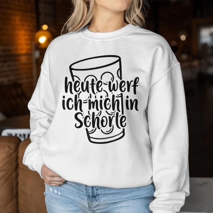 Heute Werf Ich Mich In Schorle Dubbeglas Palatinate Wine Festival Sweatshirt Frauen Lustige Geschenke