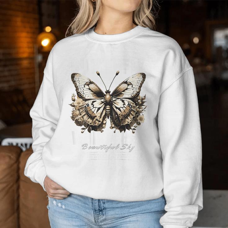 Hip Hop Butterfly Y2k Backprint Streetwear Sweatshirt Frauen Lustige Geschenke