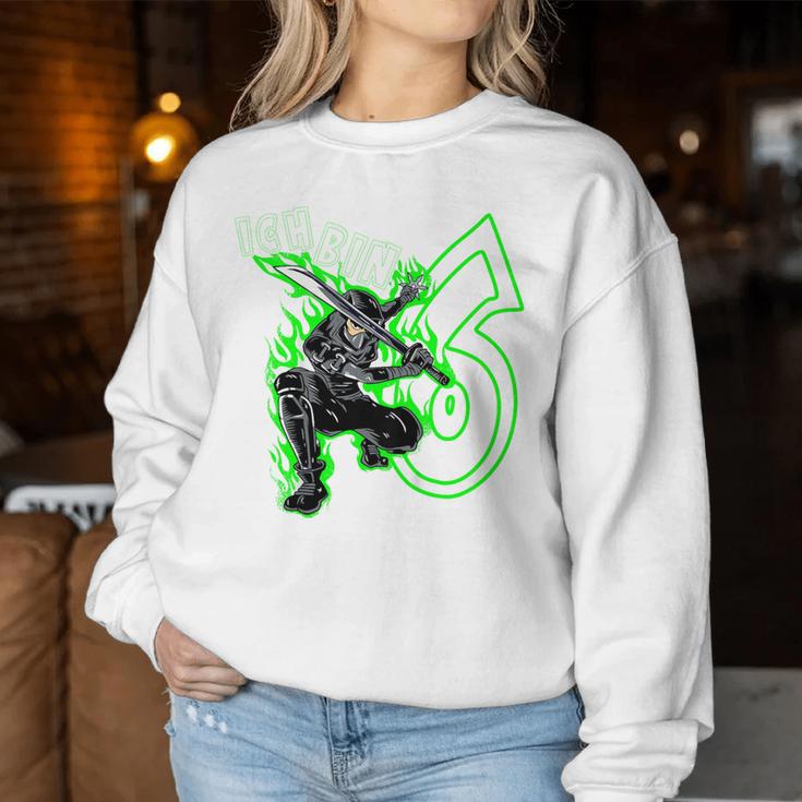 Kinder 6 Geburtstag Jungen Mädchen I Am 6 Jahre Ninja Sweatshirt Frauen Lustige Geschenke