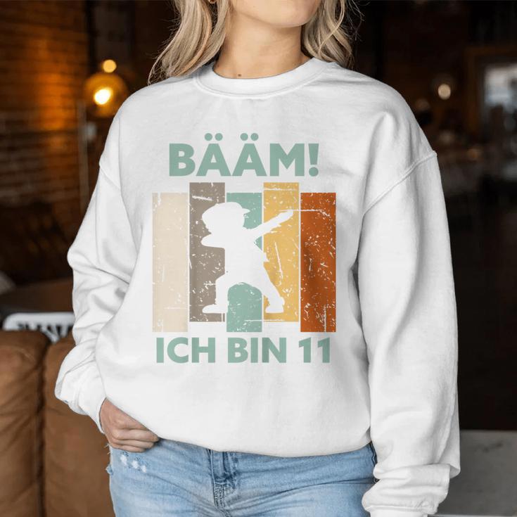 Kinder Bääm Ich Bin 11 Elf Jahre Junge 11 Geburtstag Mädchen Sweatshirt Frauen Lustige Geschenke