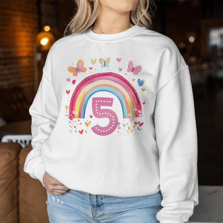 Kinder Geburtstag 5 Mädchen Regenbogen Fee Fünfter 5 Jahre Alt Sweatshirt Frauen Lustige Geschenke