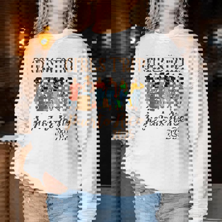 Puerto Rico Girls Trip 2025 Weekend Vacation Matching Women Sweatshirt Personalized Gifts