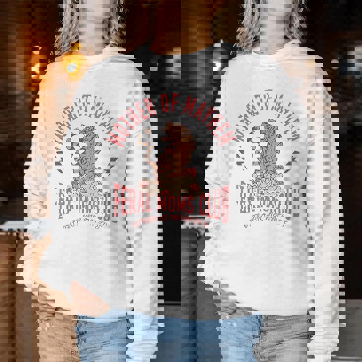Retro Mother Of Mayhem Feral Moms Club Moms Women Sweatshirt Personalized Gifts