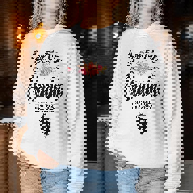 Soon To Be Grandma 2025 Mother's Day For New Grandma Women Sweatshirt Personalized Gifts