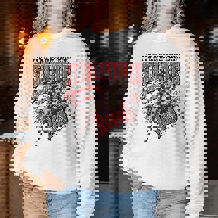 St Valentine’S Wild West Rodeo Vintage Western Horse Women Sweatshirt Personalized Gifts