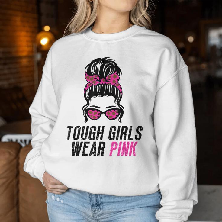 Tough Girls Tragen Im Oktober Pink Leopard Print Wear Pink Gray Sweatshirt Frauen Lustige Geschenke