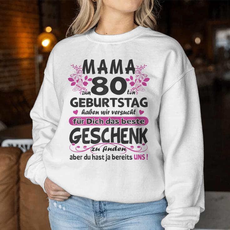 Women's 80 Years Old Grandma Mama 80Th Birthday Sayings Women Sweatshirt Frauen Lustige Geschenke