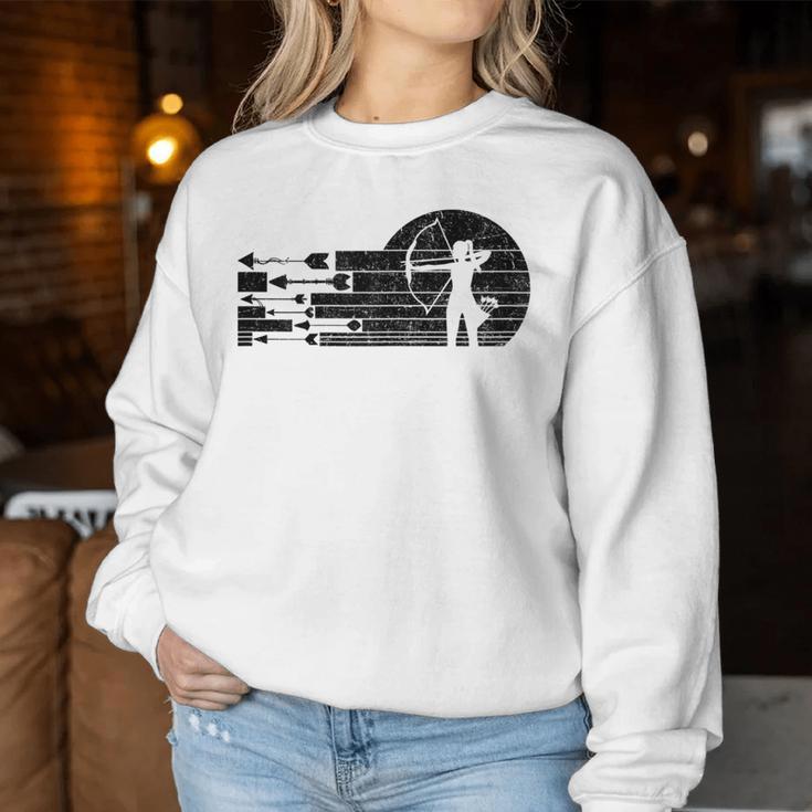 Women's Archeryintage Archery Girls Gray Sweatshirt Frauen Lustige Geschenke