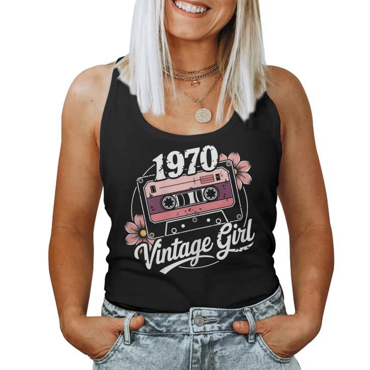 55 Años Intage 1970 Cumpleaños 55 Retro 1970 Camiseta sin mangas para mujer