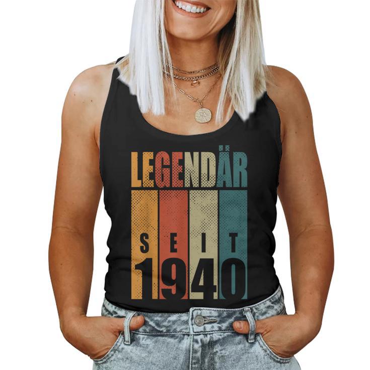 84Th Birthday Woman Man Legendary Since 1940 Tank Top Frauen