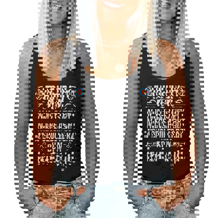 Archery Mom My Heart Is Full Archery Mother Of An Archer Mom Women Tank Top