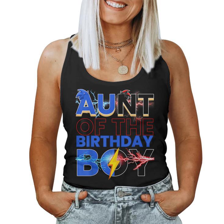 Aunt Of The Birthday Boy Hedgehog Family Party Decorations Women Tank Top
