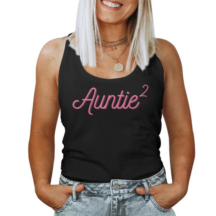 Auntie 2 Squared Aunt Of Two Twins Aunt Women Tank Top