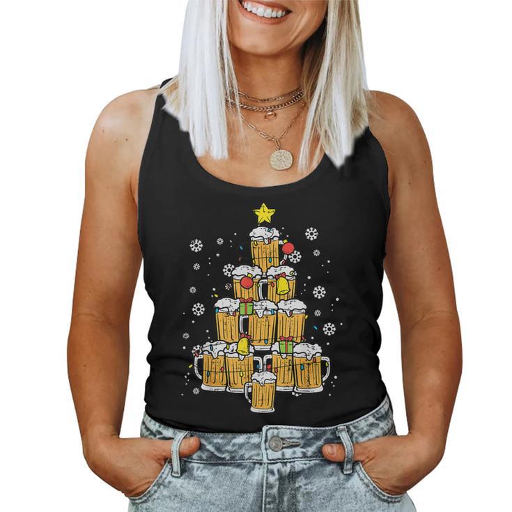 Beer Christmas Pyjamas Christmas Tree Pjs Brew Dad Men Tank Top Frauen