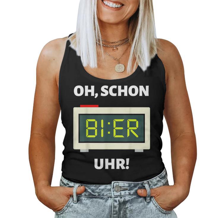 Beer Clock Mallorca Party Alcohol Beer Saufen Suff Tank Top Frauen