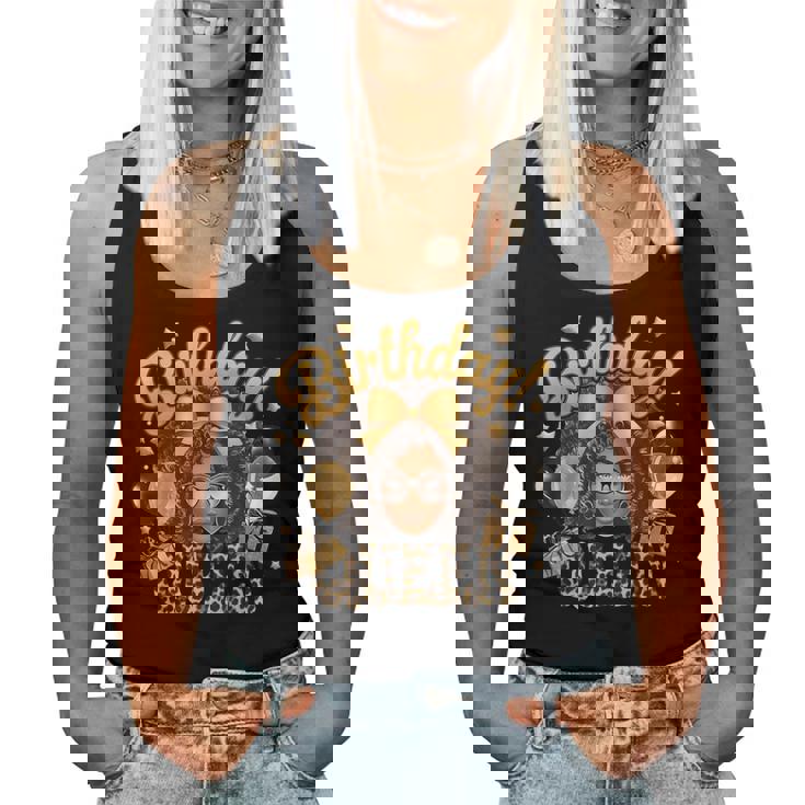 Birthday Queen Black Woman Afro Girl Afrocentric Birthday Women Tank Top
