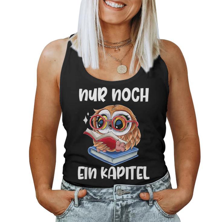 Buchwurm Nur Noch Ein Kapitel Book Lese Owl Tank Top Frauen