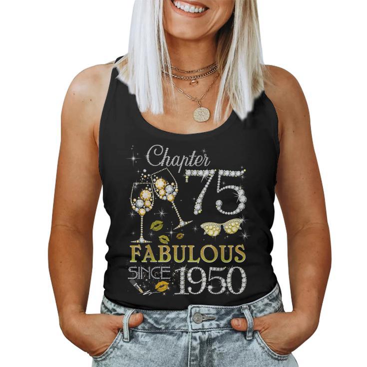 Chapter 75 Fabulous Since 1950 75Th Birthday Queen Camiseta sin mangas para mujer