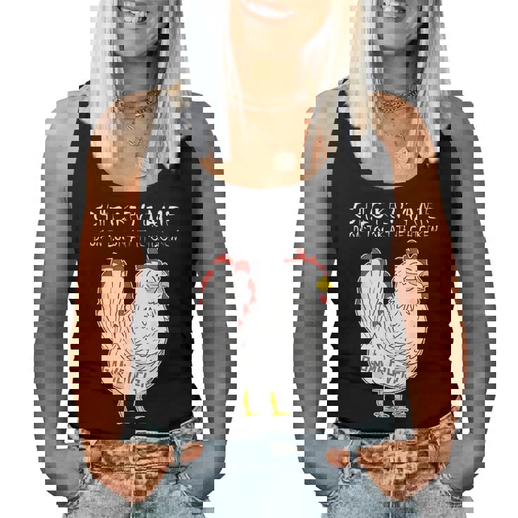Chicken Game Don`T Look At The Chicken Game Over Farmers Camiseta sin mangas para mujer