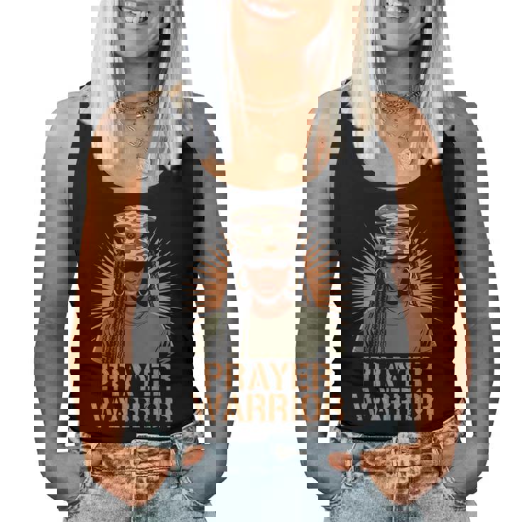 Christian Camo Girl Hat Jesus God Black Prayer Warrior Women Tank Top