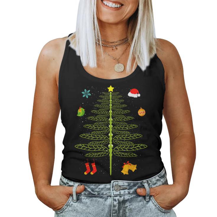 Christmas Dragonfly Christmas Tree Dragonfly Christmas Tank Top Frauen