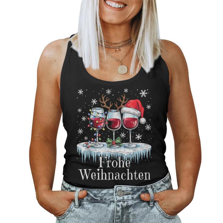 Christmas Red Wine Merry Christmas Reindeer Santa Claus Tank Top Frauen