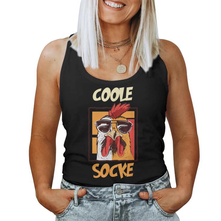 Cool Chicken Hen Cockerel Cool Sock Motif Chicken S Tank Top Frauen