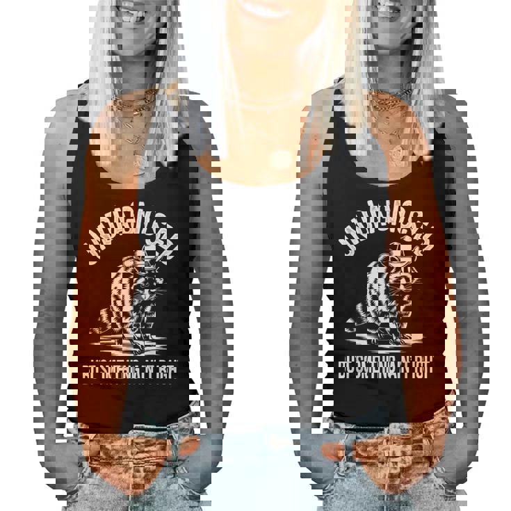 Cowboy Raccoon Women's Tank Top - Quirky Humor Statement