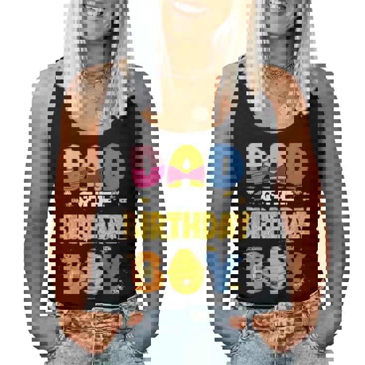 Dad And Mom Of The Birthday Boy Bee Honey Family Party Decor Women Tank Top