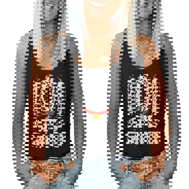 Dog Happy 101 Days School 100 Days Smarter Teacher Student Women Tank Top