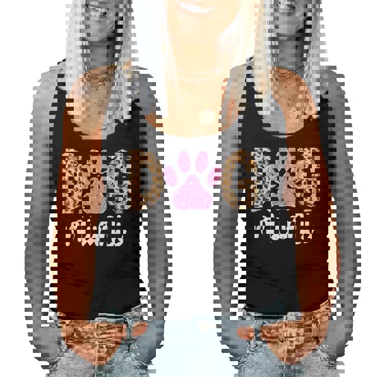 Dog Mimi Dog Lover Mimi Grandma Leopard Women Tank Top