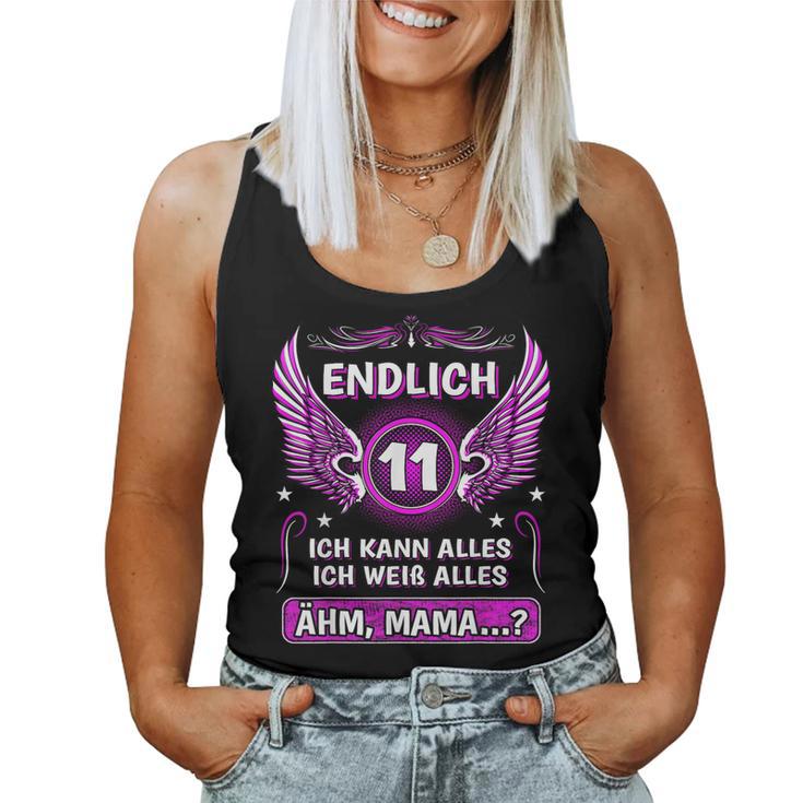 Endlich 11 Ähm Mama 11St Birthday Boy Girl Child S Tank Top Frauen