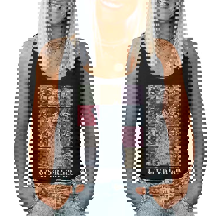 Feral Era Raccoon Meme Women's Tank Top - Fun & Unique Design