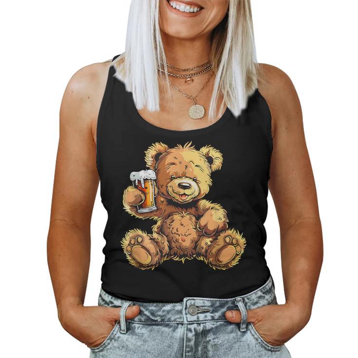 Beer Teddy Bear Costume Tank Top Frauen