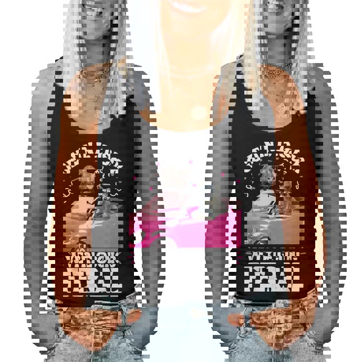 Get In Loser Meme Tank Top - Feral Raccoon & Opossum - Women's Wear