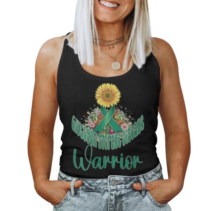 Glucógeno Enfermedad De Almacenamiento Conciencia Girasol Cuello Camiseta sin mangas para mujer