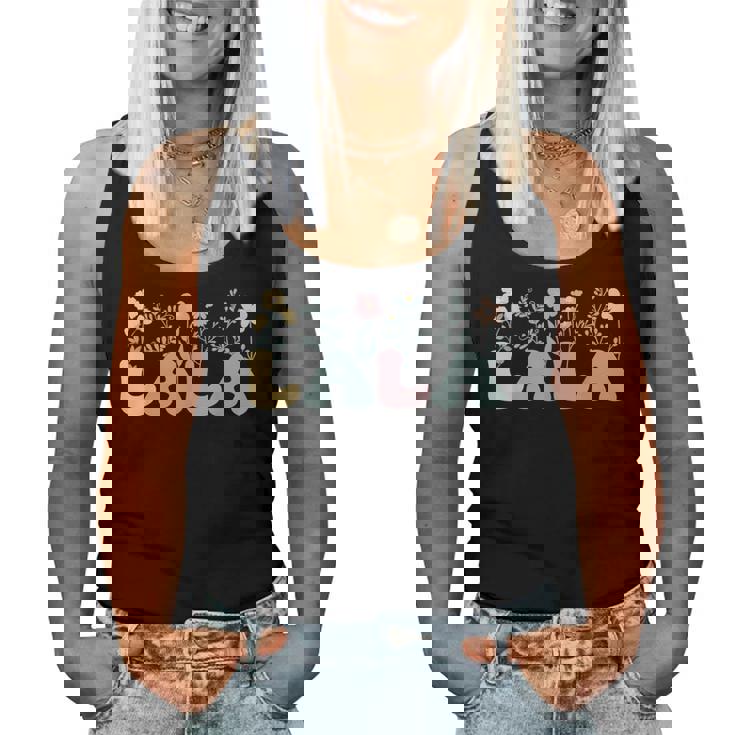 Groovy Lala Grandmother Flowers Lala Grandma Women Tank Top