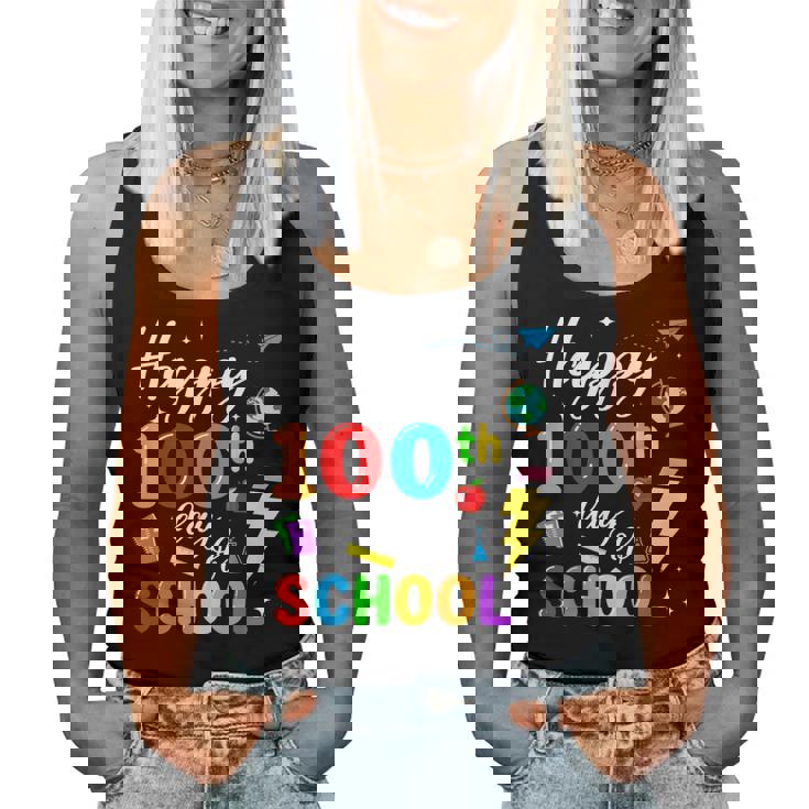 Happy 100 Days Of School Boys Girls 100Th Day Of School Women Tank Top