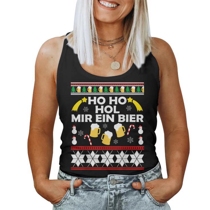 Hohoho Get Me A Beer Ugly Christmas Tank Top Frauen