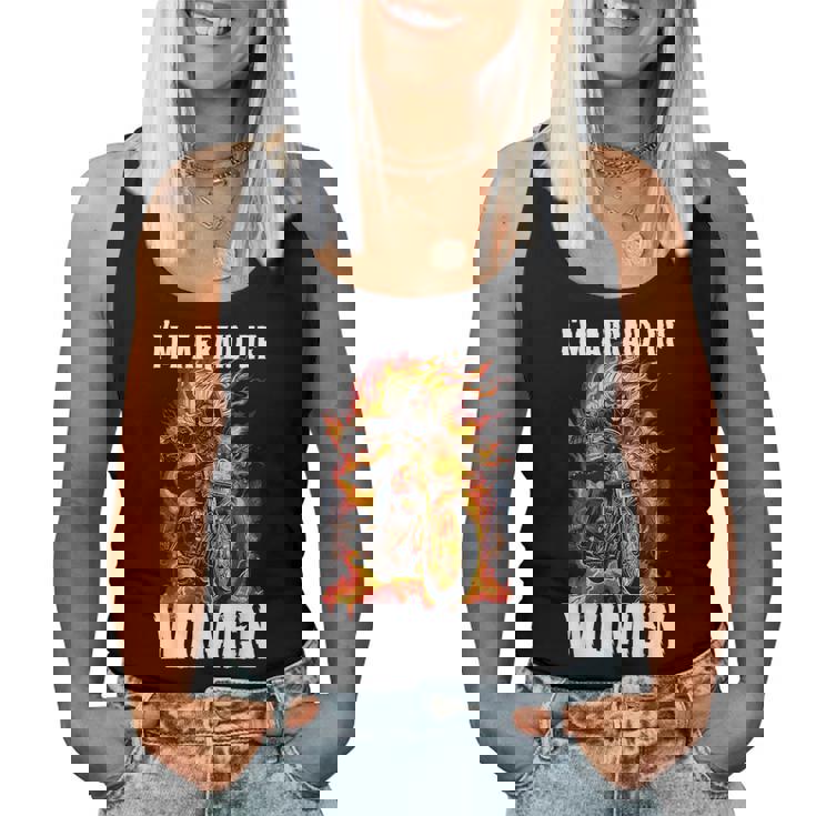 I'm Afraid Of Cringe Skeleton Camiseta sin mangas para mujer